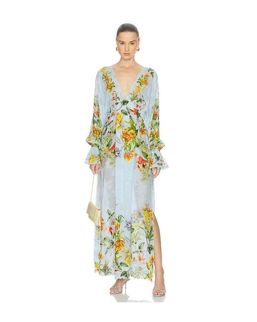 Hemant & Nandita White Maxi Kaftan
