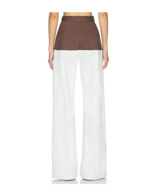 Matthew Bruch White High-Waist Combo Jeans