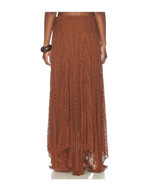 MORE TO COME Brown Karina Maxi Skirt