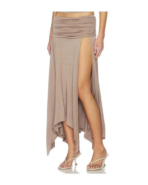 Nbd Gray Niya Midi Skirt