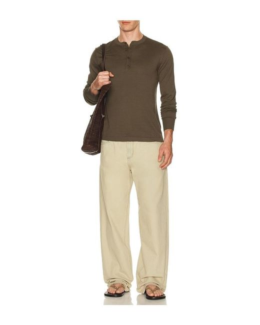 Jonathan Simkhai Brown Dolton Henley for men