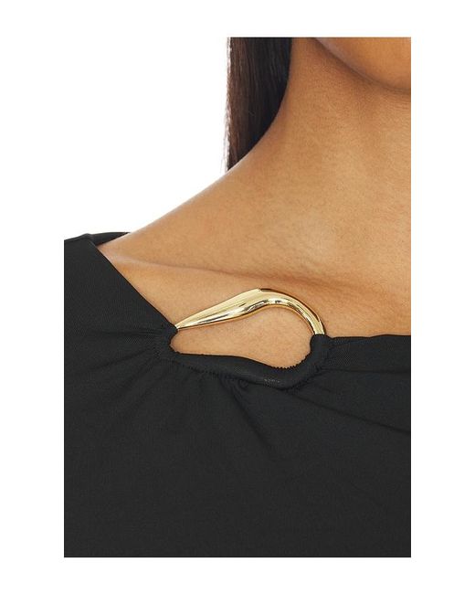 SNDY'S Black Ashley Boat Neck Top