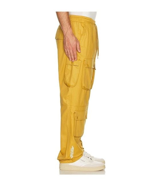 BBCICECREAM Yellow Hemisphere Cargo Pants for men