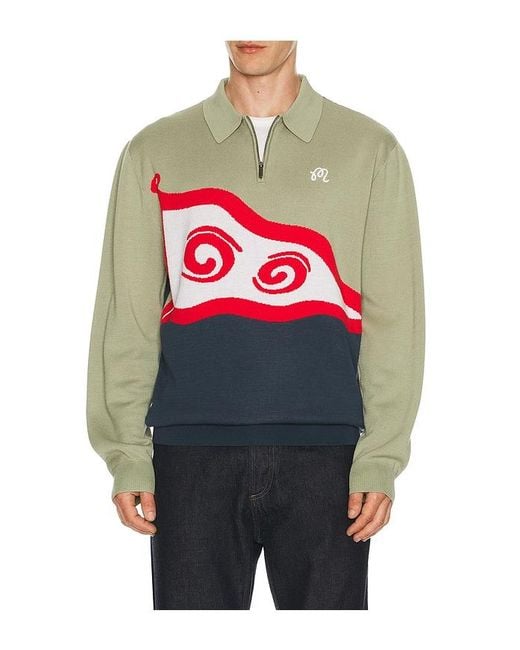 Malbon Gray Burgee Sweater for men