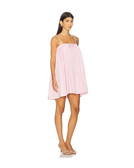 Vestido Crystal En Color Rosado Talla (También En S, Xs) Area de color White