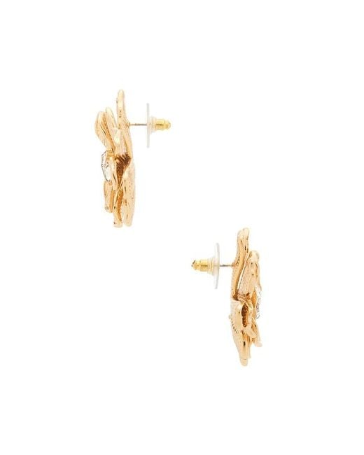 BaubleBar Metallic Floral Statement Earrings