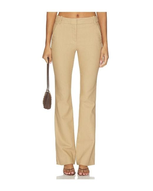 Veronica Beard Natural Corbette Pant