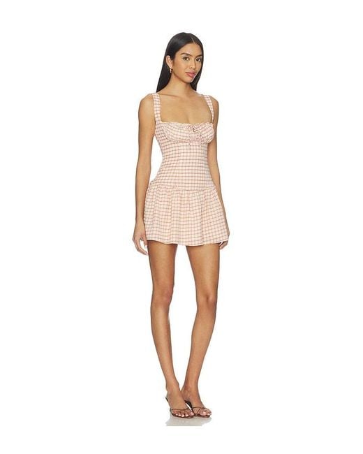 MORE TO COME Natural Alore Mini Dress