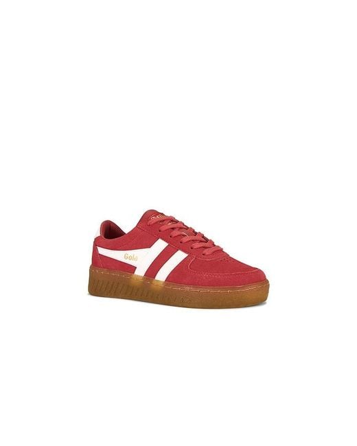 Gola Orange Grandslam Suede Sneakers