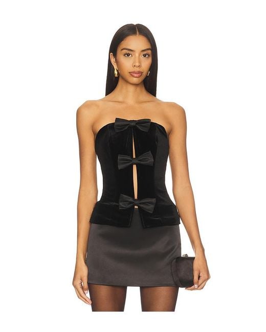 MORE TO COME Black Mariah Strapless Top