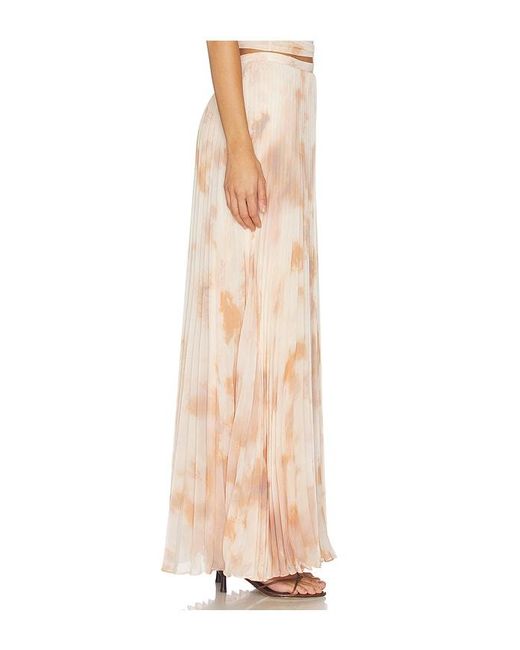 L'Agence Natural Torin Pleated Maxi Skirt