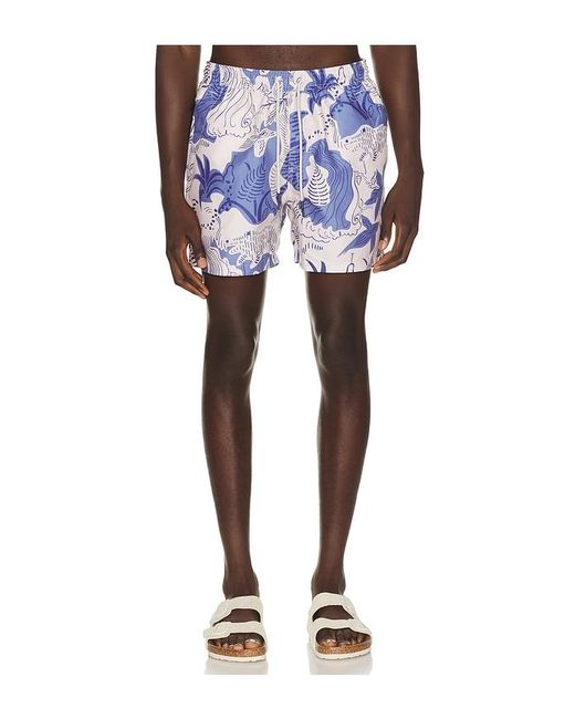 Oas Blue Mystea Swim Shorts for men