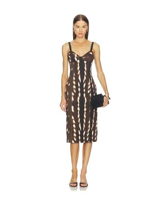 Vaillant Black Drill Bustier Midi Dress