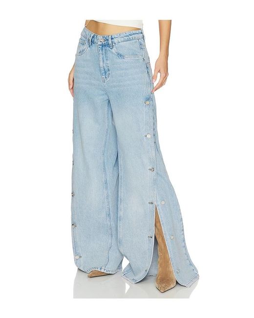 Gestuz Blue X Barbie Stacie High Waisted Wide Jeans