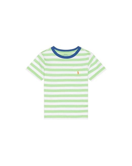 Polo Ralph Lauren Green Short Sleeve Jersey Knit Striped T-Shirt