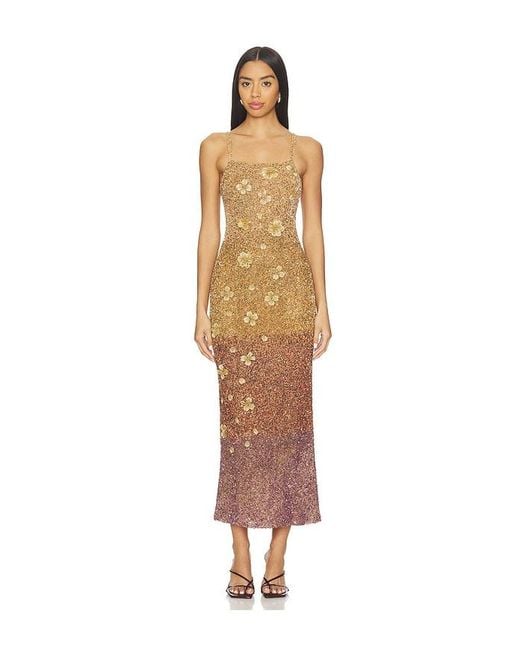 La Fuori White Alessia Sovereign Ombre Midi Dress