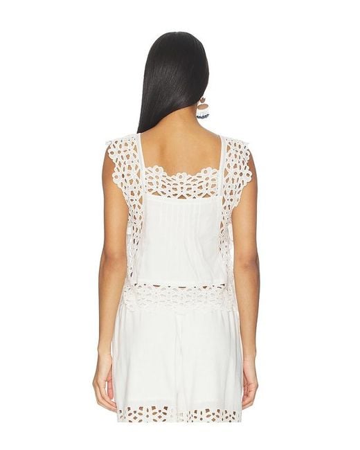 Sea Natural Leila Eyelet Sleeveless Top