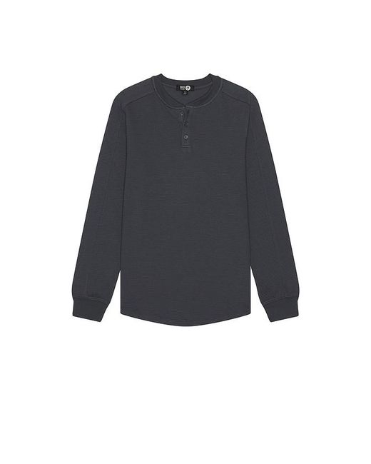 Barefoot Dreams Blue Waffle Thermal Henley for men