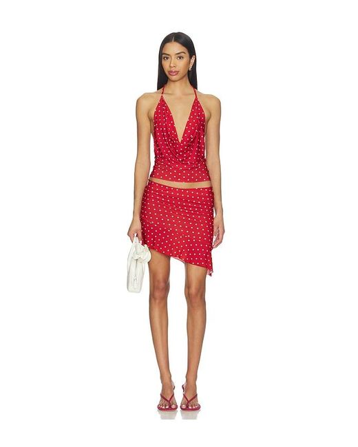 Bella Venice Red X Revolve Harley Skirt