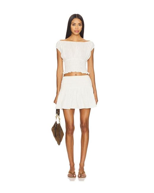 Tularosa White Mila Mini Skirt