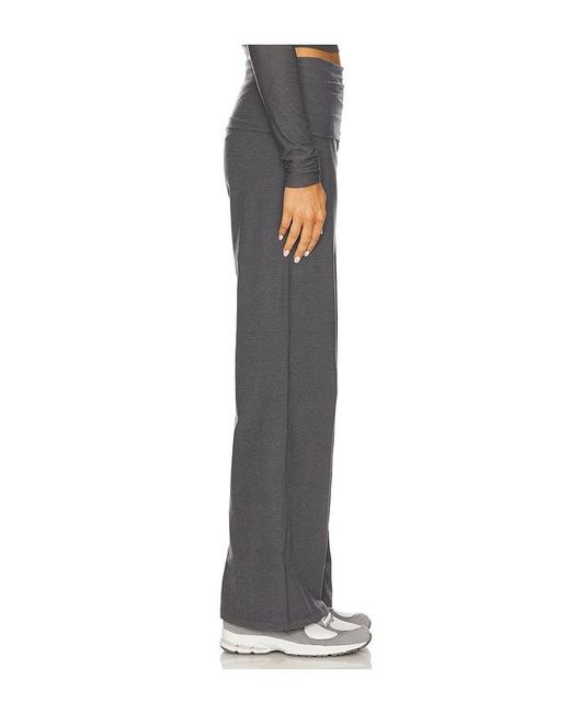 Beyond Yoga Gray Spacedye Foldover Wide Leg Pant