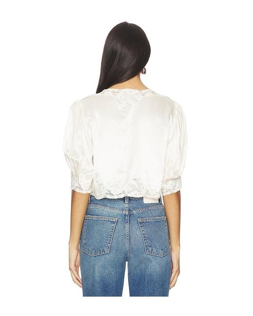 Rixo Blue Yasmin Top