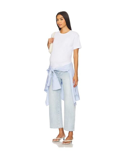 PAIGE White Arellia Ankle Maternity Jeans