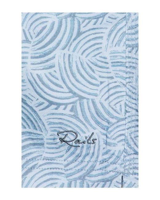 Rails Blue La Brea Swim Trunks for men