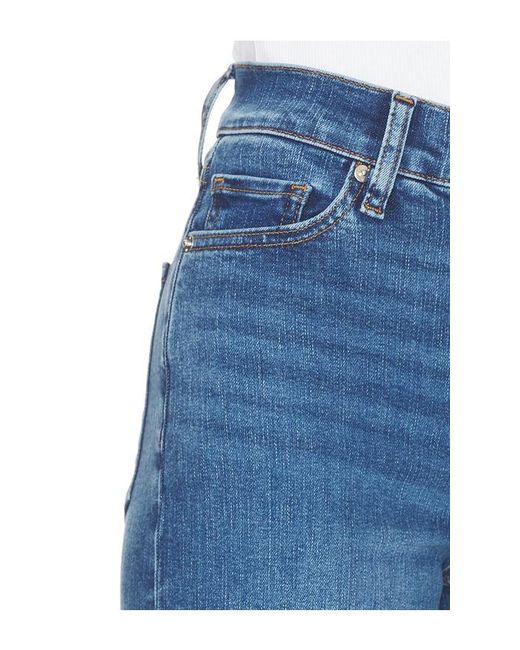 FRAME Blue Le Slim Palazzo Long Jeans