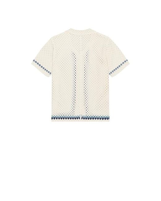 メンズ Marine Layer Archive Ace Crochet Resort Shirt White
