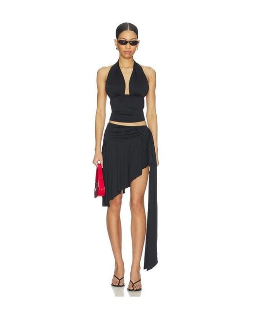 Lioness Black Safari Midi Skirt