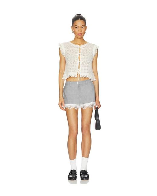 Sea White Teagan Knit Combo Vest