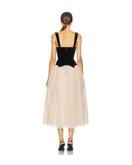 LPA White Estella Midi Dress