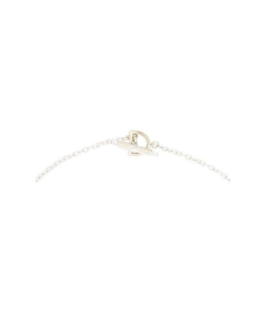 Loren Stewart White Stone Toggle Necklace