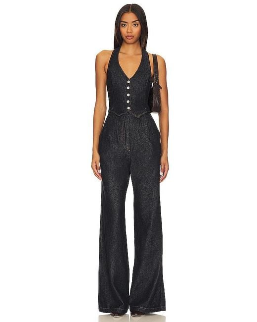 Amanda Uprichard Blue X Revolve Isadore Denim Jumpsuit