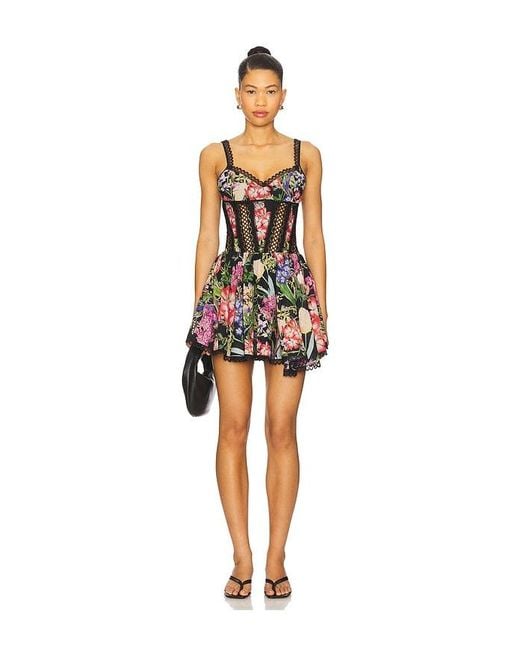 Charo Ruiz Black Gardenia Short Dress