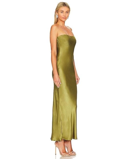 SNDY'S Green X Revolve Angel Strapless Midi Dress