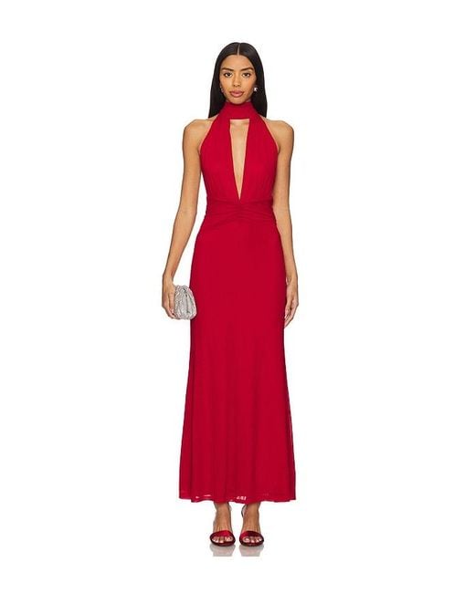 Runaway the Label Red Antoine Maxi Dress