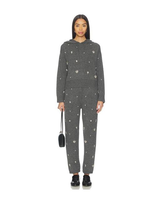 Jonathan Simkhai Black Karmen Embellished Hooded Top