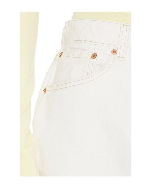 aligrace White Vintage Blanc Short