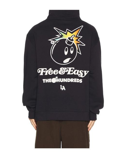 The Hundreds Black X Free And Easy Adam Bomb Hoodie for men
