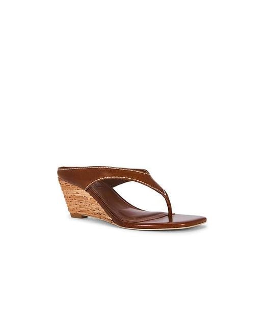 Jonathan Simkhai White Hazel Leather Thong Wedge