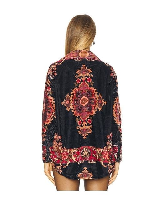 Free People Red X We The Free One Night Velvet Top