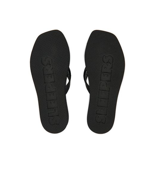 Sleeper Black Tapered Platform Flip Flop