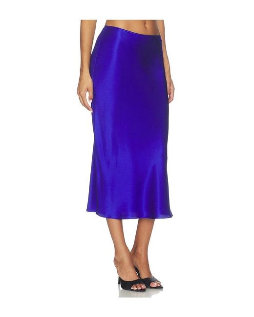 SABLYN Purple Miranda Scallop Trim Bias Cut Pull On Skirt