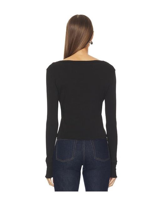 GRLFRND Black Hook & Eye Long Sleeve Tee