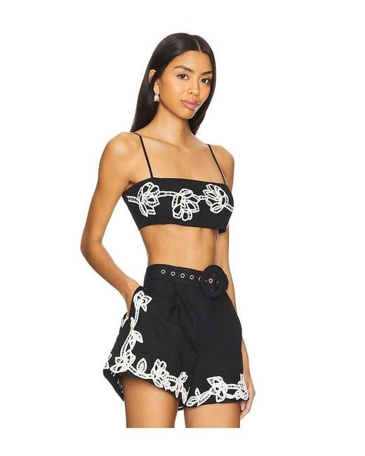 Hemant & Nandita Black Bandeau Top