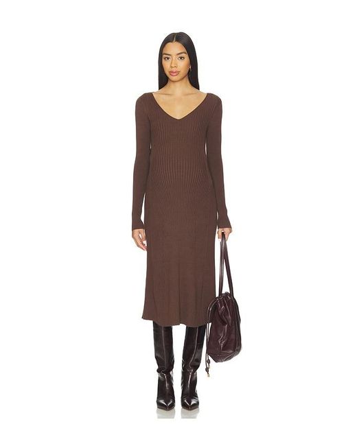 HATCH Brown The Dasha Dress