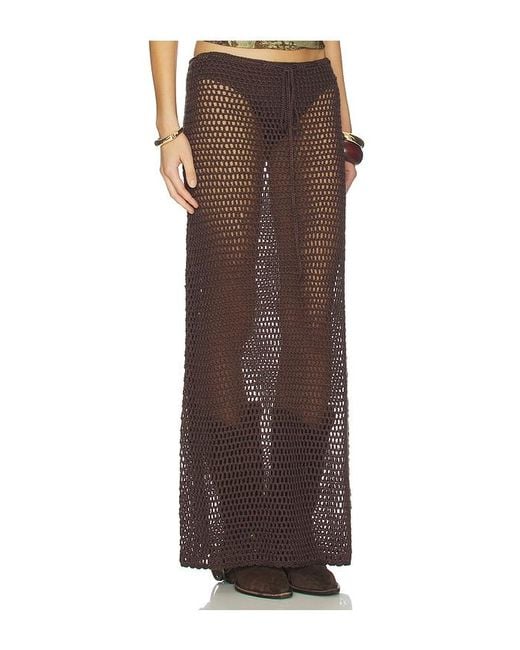 superdown Brown Amelia Maxi Skirt