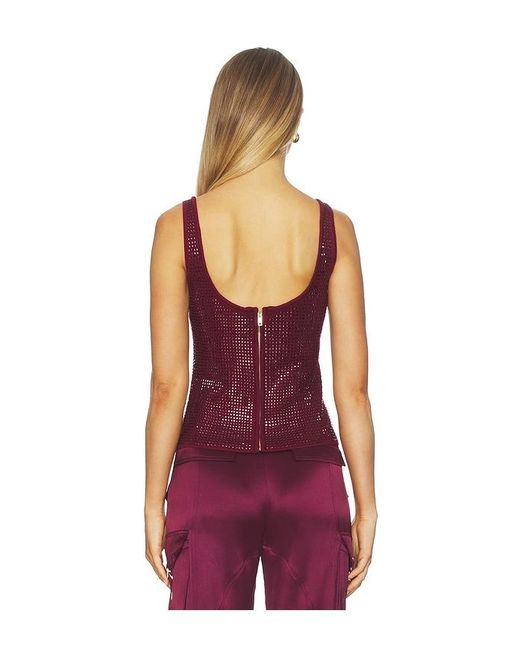 retroféte Purple Marzia Embellished Top
